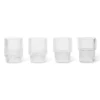 Ferm LIVING Ripple Espressoglas 6cl 4er Pack
