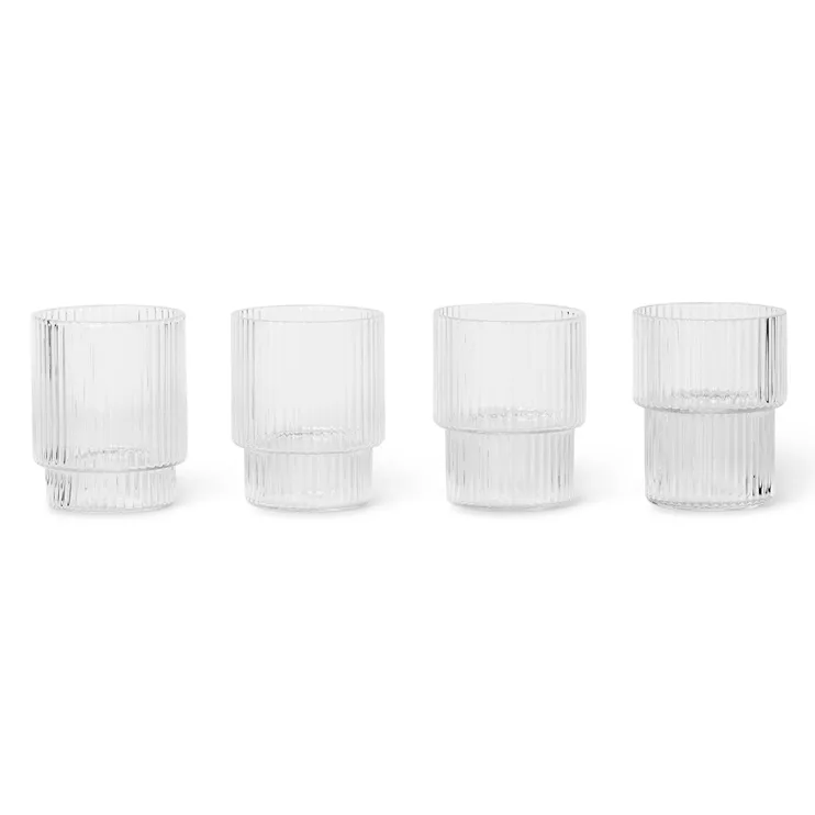 Ferm LIVING Ripple Espressoglas 6cl 4er Pack 3 Ferm LIVING Ripple Espressoglas 6cl 4er Pack