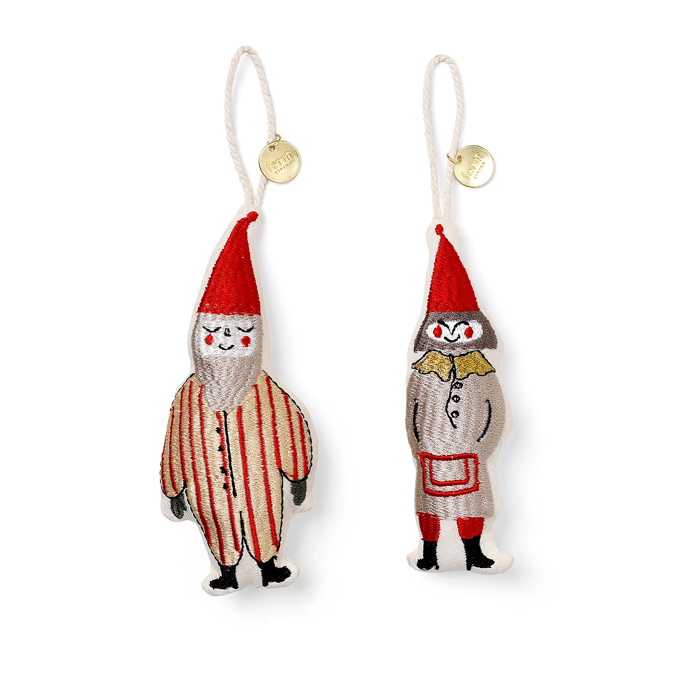 Ferm LIVING Elf Pair Weihnachtsanhänger 13,5cm 2er Pack 3 Ferm LIVING Elf Pair Weihnachtsanhänger 13,5cm 2er Pack