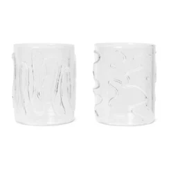 Ferm LIVING Doodle Wasserglas Tall 2er Pack